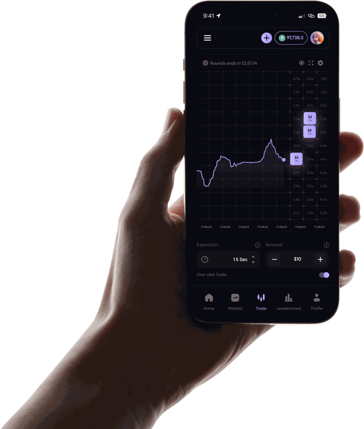 Tap Trading on iPhone